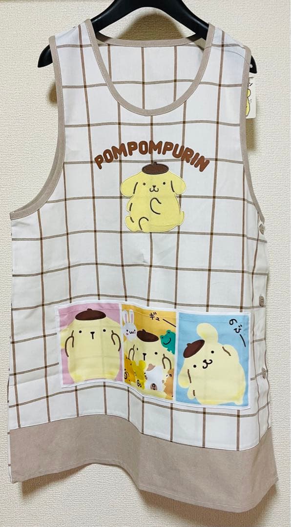 ポムポムプリン　エプロン　新品未使用タグ付き　保育士　介護士　キャラクター　大人