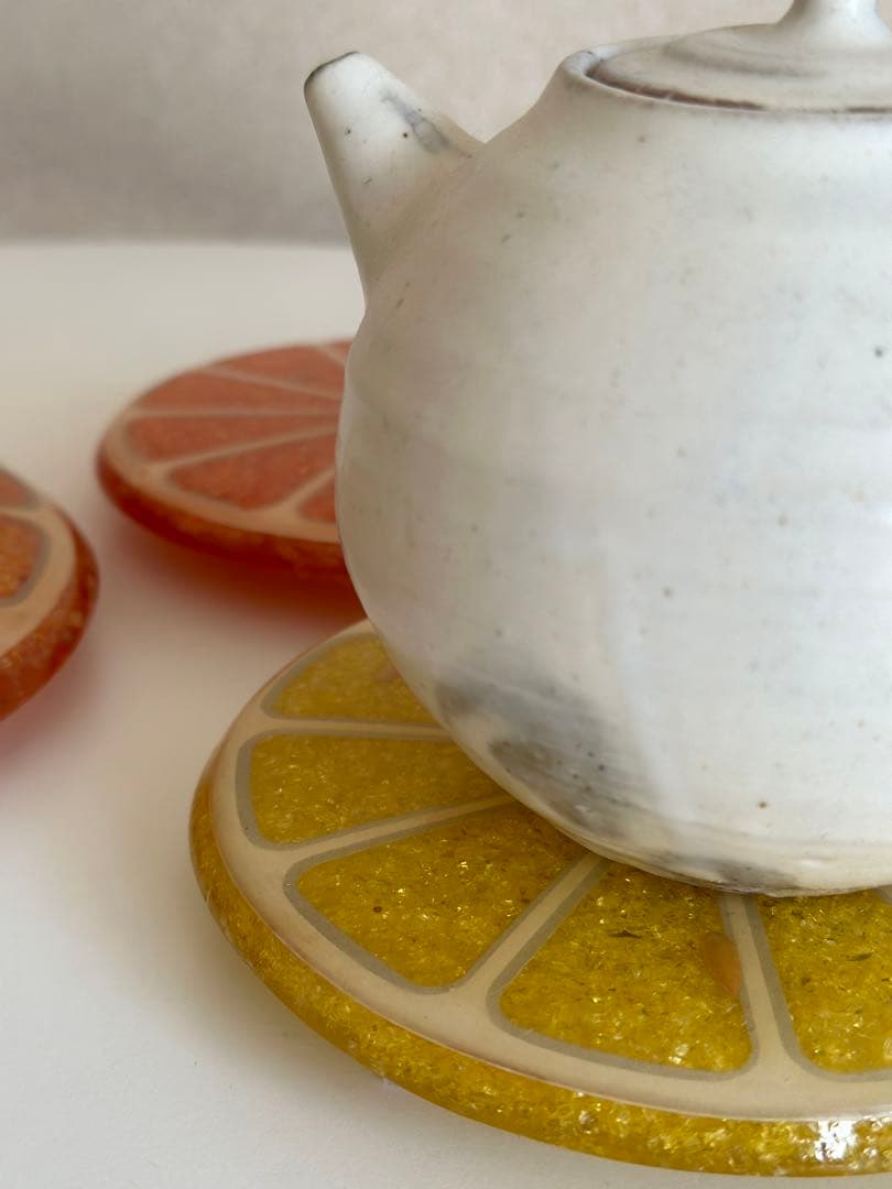 ルーサイト　置物　敷物　オレンジレモン