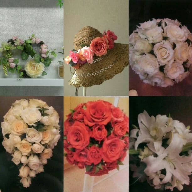 ブーケ　髪飾り　花かんむり　オーダーメイド　造花