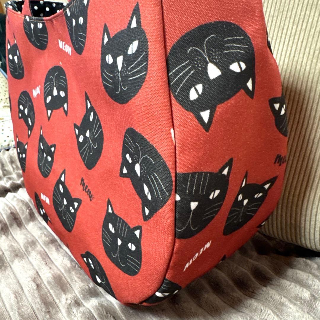 ♡ゆきそら♡トートバッグ♪Lサイズ＆お揃いお財布ポーチセット♡猫柄生地♡