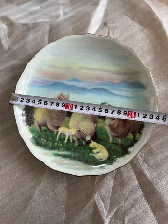 深川製磁　ビンテージ2003年製　深川　干支　羊　絵皿　深川　有田焼