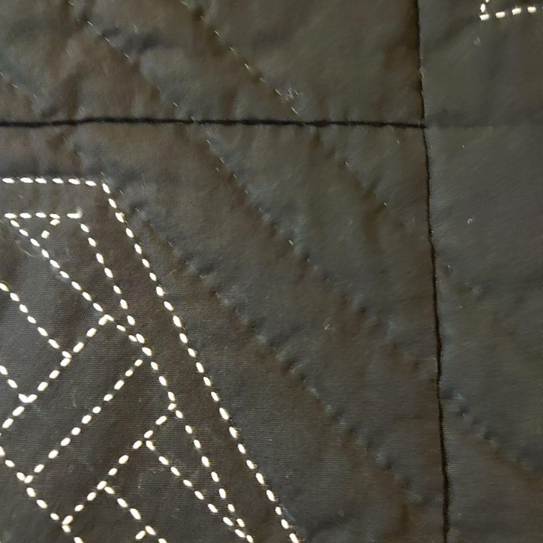 刺繍と古布パッチワークキルト 和風タペストリー