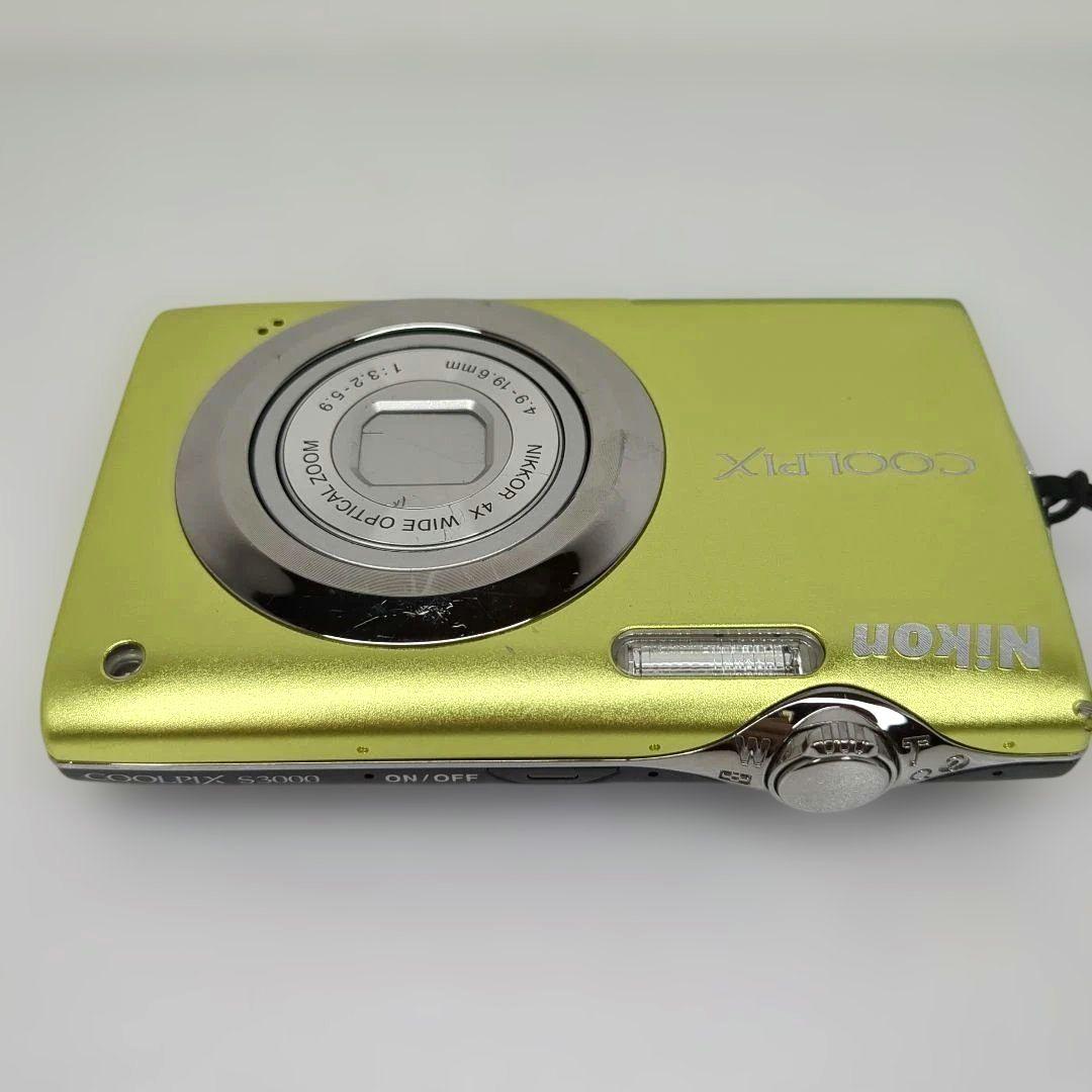 Nikon COOLPIX S3000 グリーン バッテリー付き 簡易動作確認済