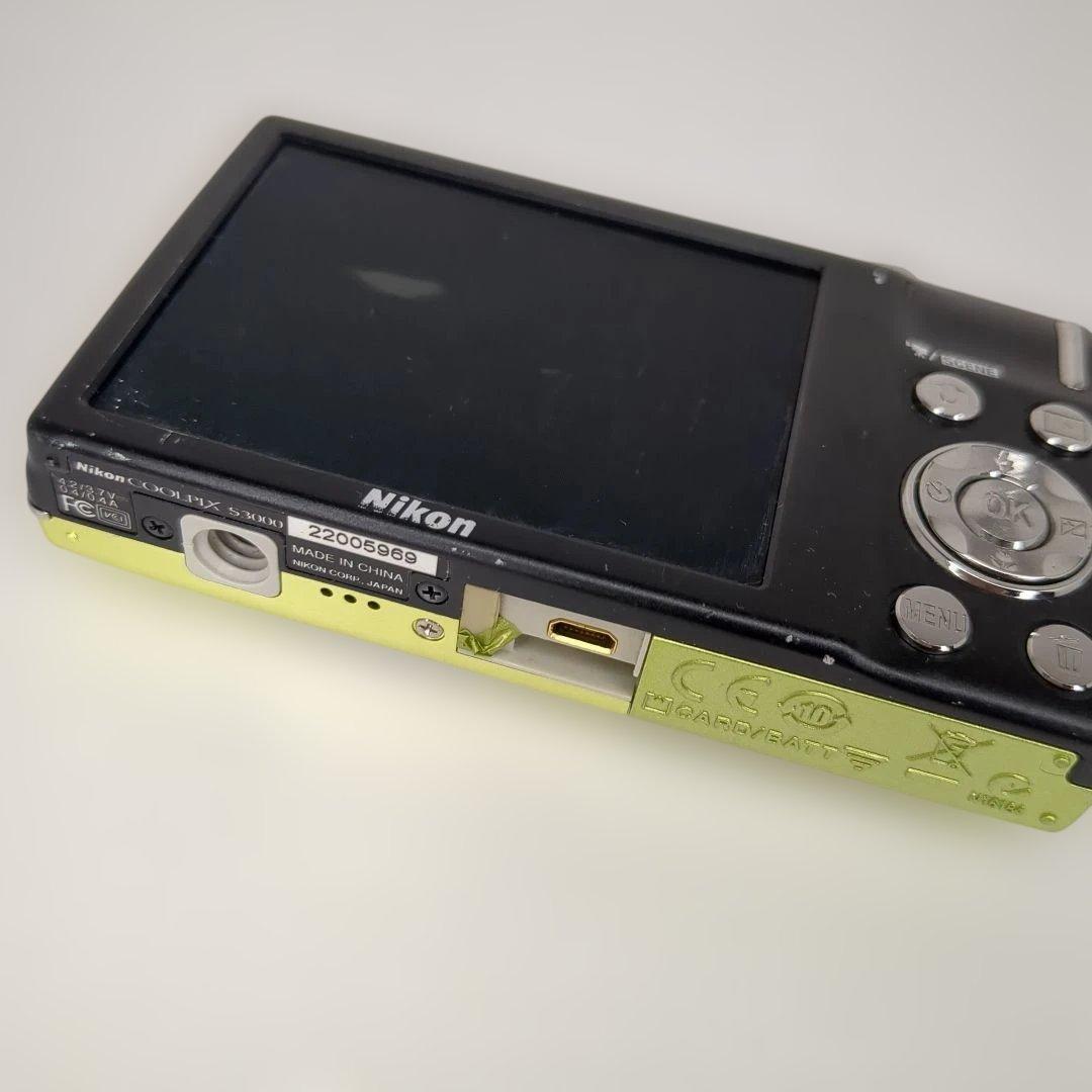 Nikon COOLPIX S3000 グリーン バッテリー付き 簡易動作確認済