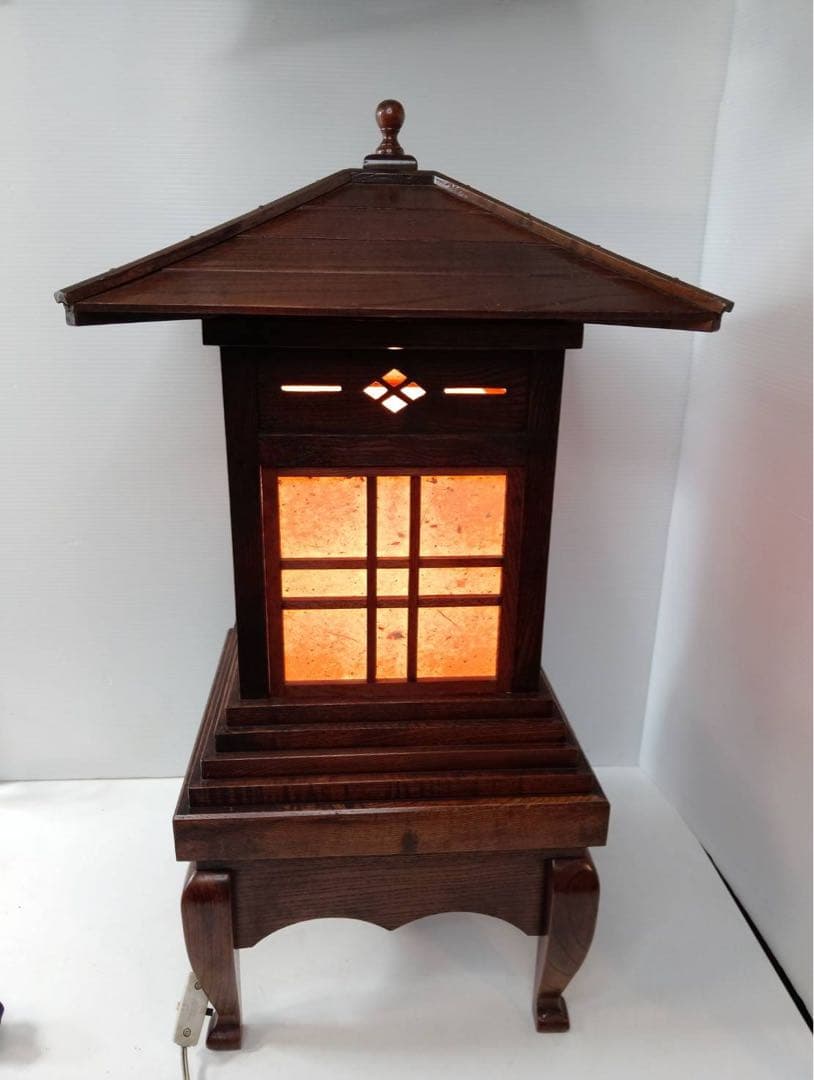 G1734 木製行灯 卓上ランプ レトロ和モダン インテリア