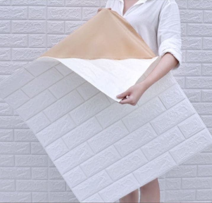 30枚 3D壁紙 DIY レンガ シール ホワイト ウォールステッカー 防水