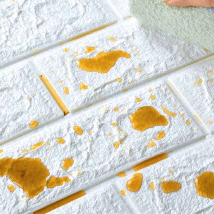 30枚 3D壁紙 DIY レンガ シール ホワイト ウォールステッカー 防水