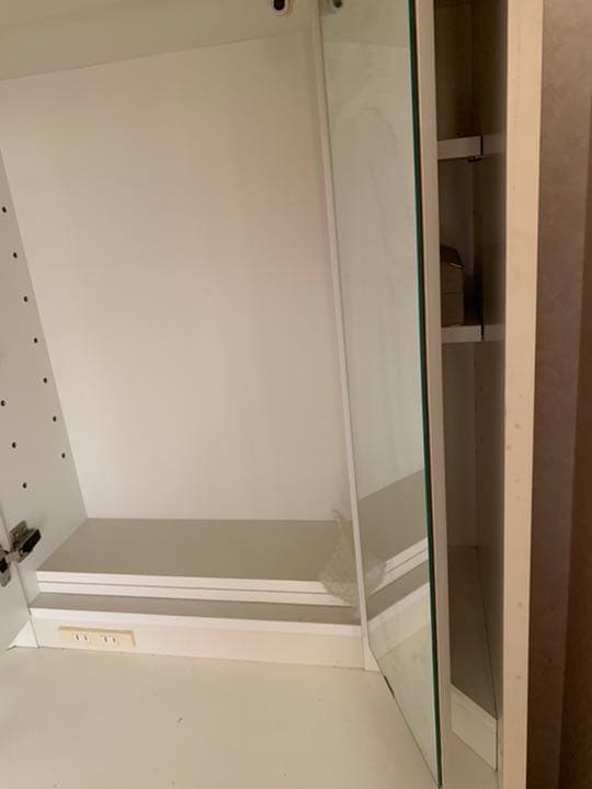 姫系白のドレッサー三面鏡化粧台