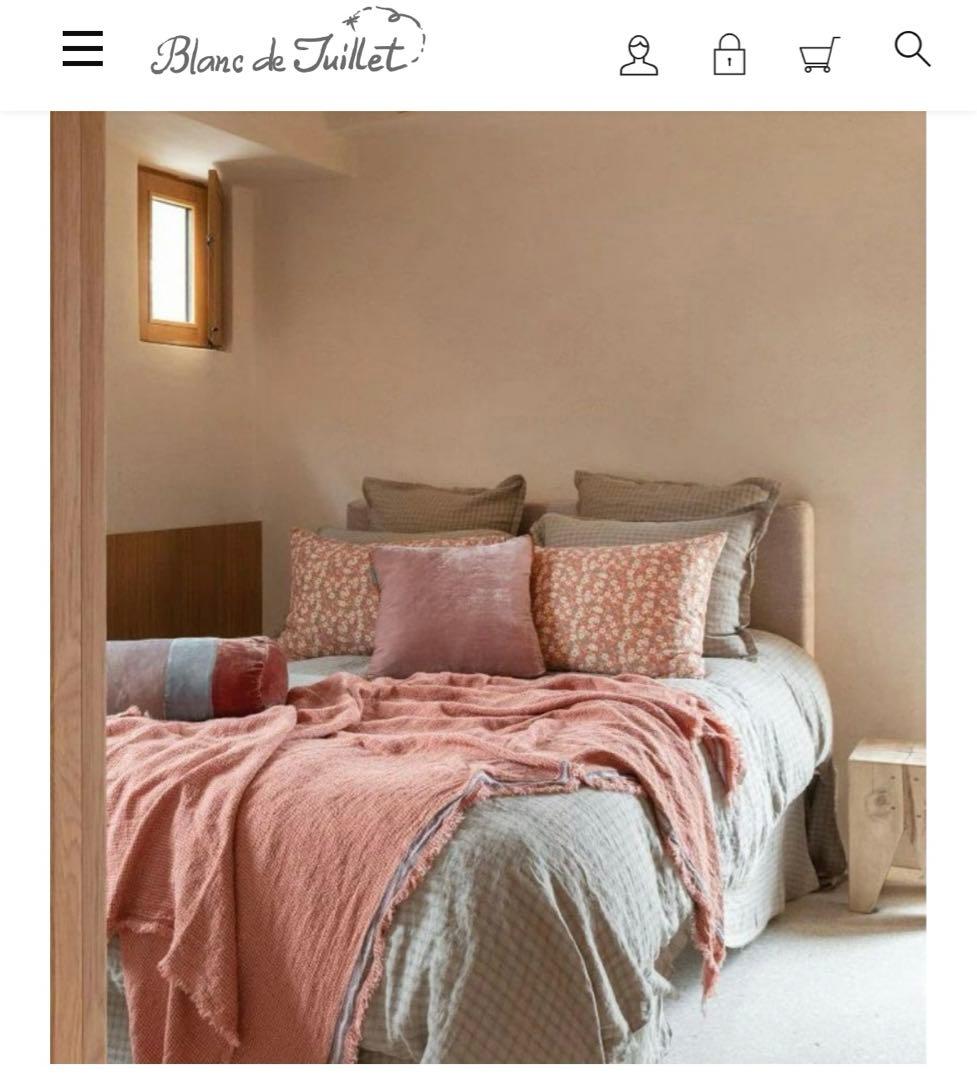 Beatrice LAVAL シルクベロアクッション45×44 エレバンピンク