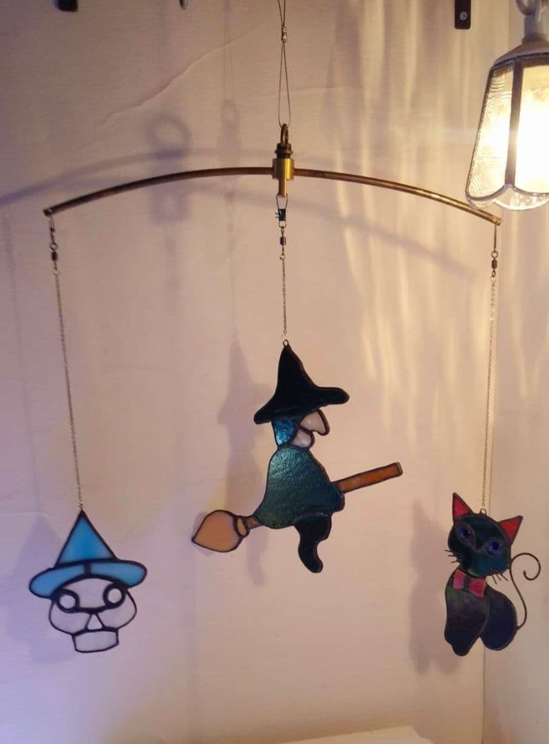 ステンドグラス　ハロウィンモチーフのモビール(各種)