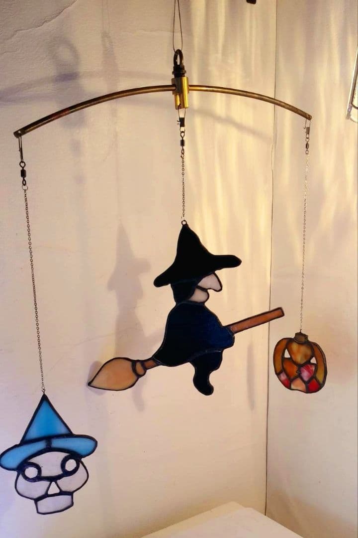 ステンドグラス　ハロウィンモチーフのモビール(各種)