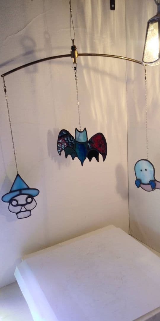 ステンドグラス　ハロウィンモチーフのモビール(各種)