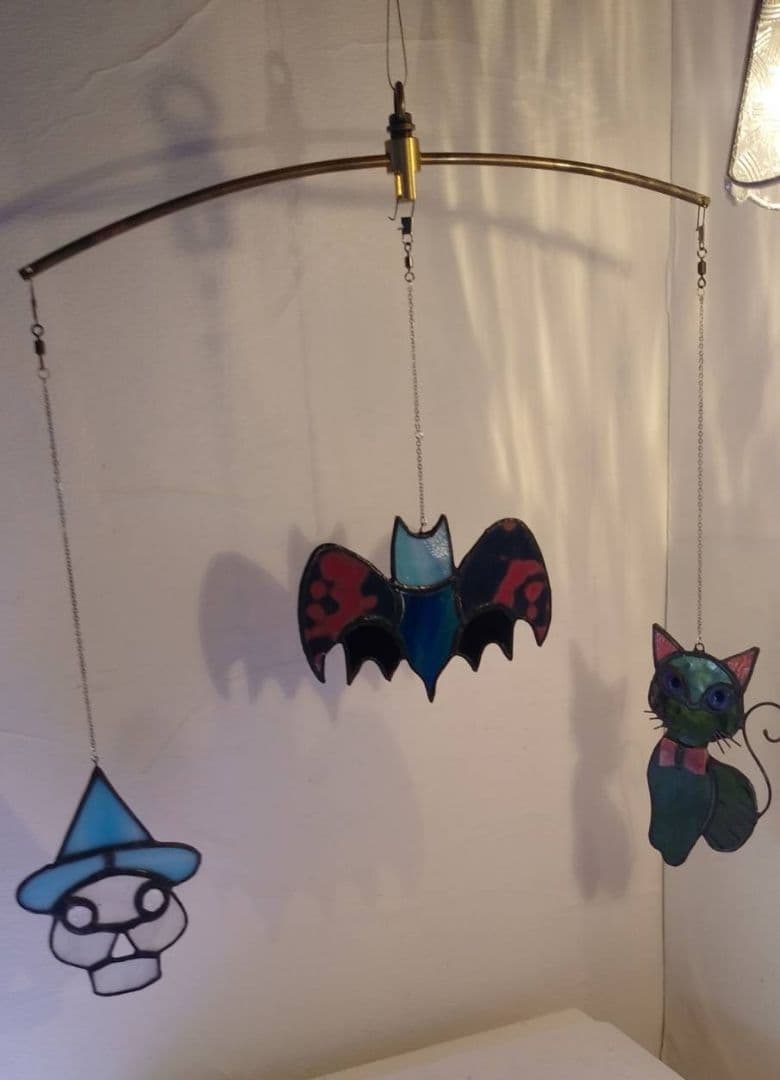 ステンドグラス　ハロウィンモチーフのモビール(各種)