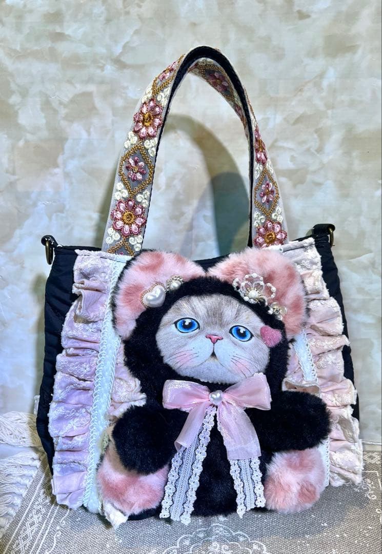 コヤンイサムチョン　コロンと可愛いバッグ　Lサイズルミちゃん　刺繍キルト