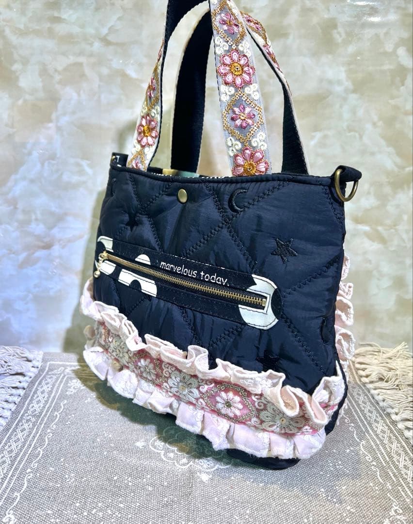 コヤンイサムチョン　コロンと可愛いバッグ　Lサイズルミちゃん　刺繍キルト