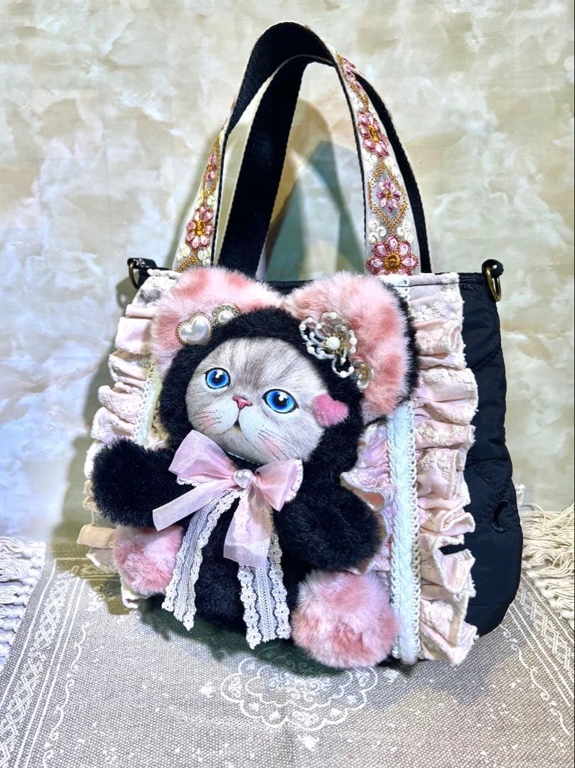 コヤンイサムチョン　コロンと可愛いバッグ　Lサイズルミちゃん　刺繍キルト