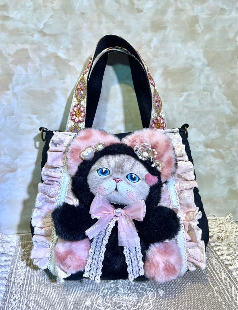 コヤンイサムチョン　コロンと可愛いバッグ　Lサイズルミちゃん　刺繍キルト