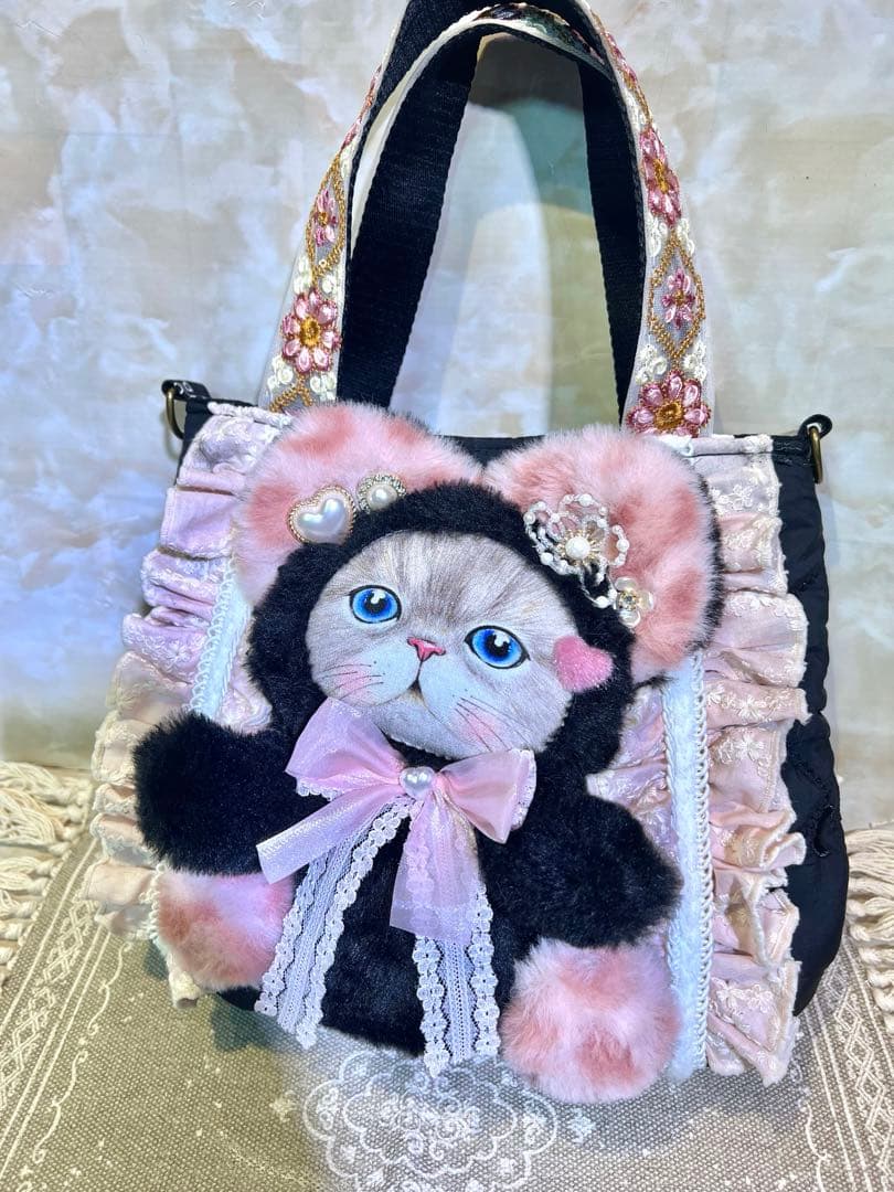 コヤンイサムチョン　コロンと可愛いバッグ　Lサイズルミちゃん　刺繍キルト