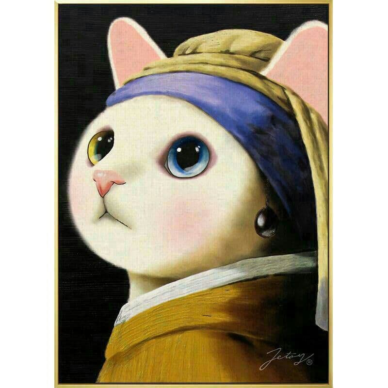 【新品】 ニッチアート猫装飾画