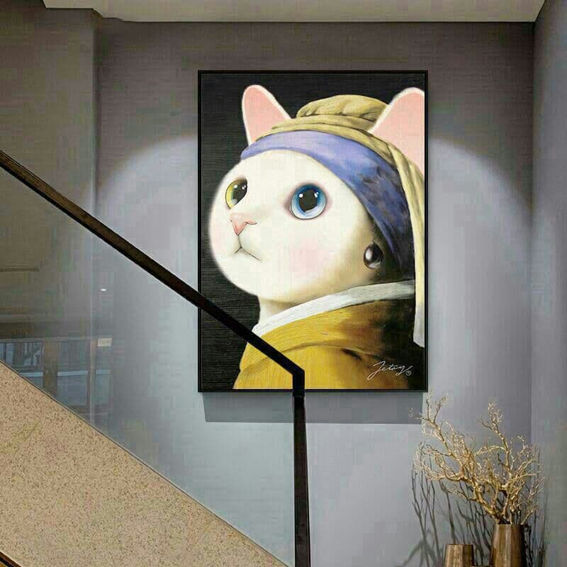 【新品】 ニッチアート猫装飾画