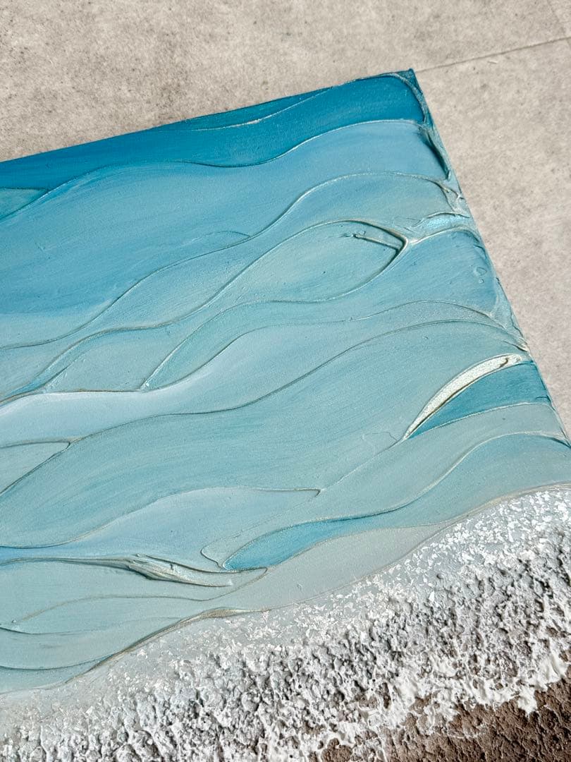 アクリル画テクスチャーアートno.927抽象画キャンバスアートパネル海波打際