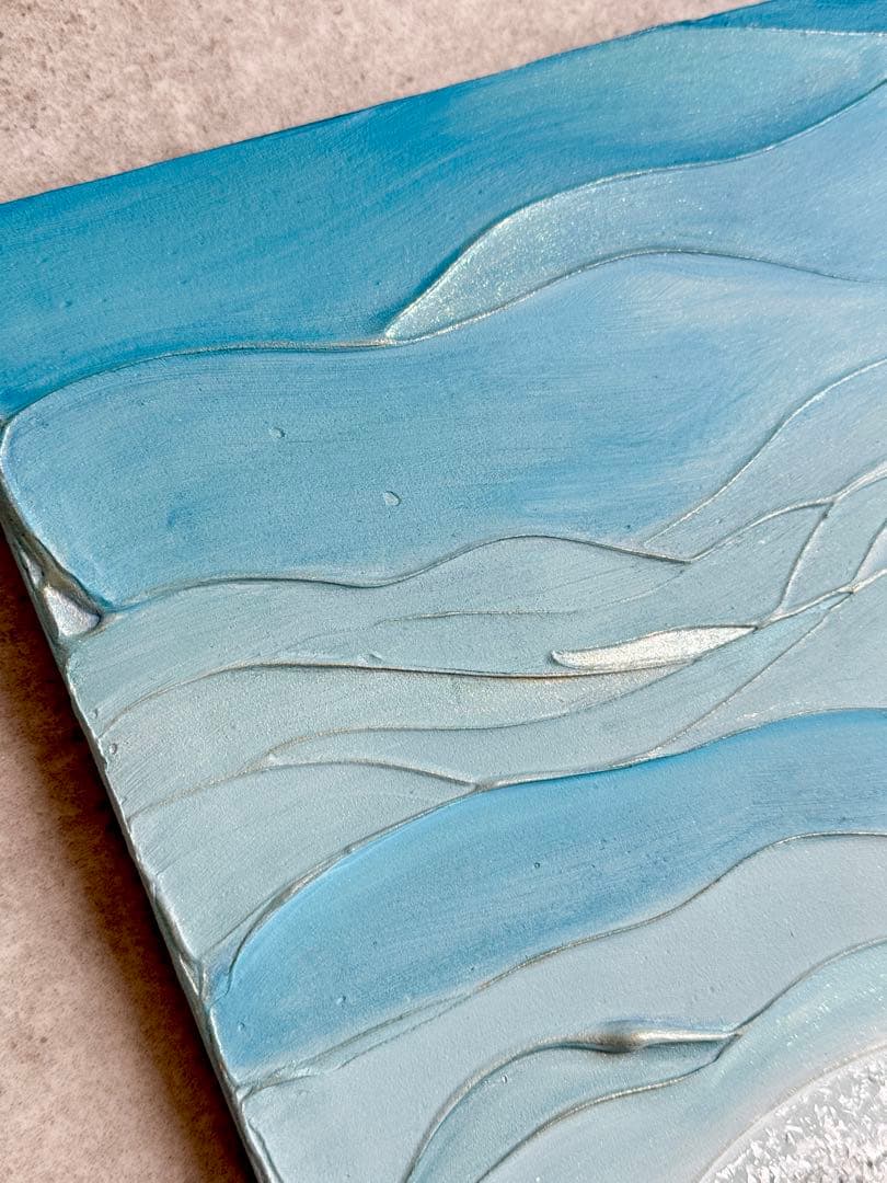 アクリル画テクスチャーアートno.927抽象画キャンバスアートパネル海波打際