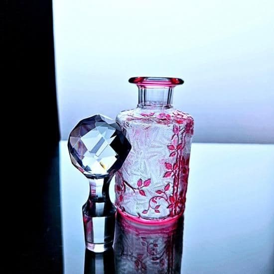 花のオールドバカラ エグランチエの香水瓶#59【1916年カタログ】ピンク