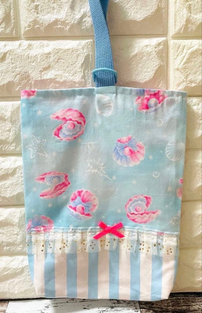 シェル　貝殻　ハンドメイド　レッスンバッグ　女の子　入学　入園　セット　上履き