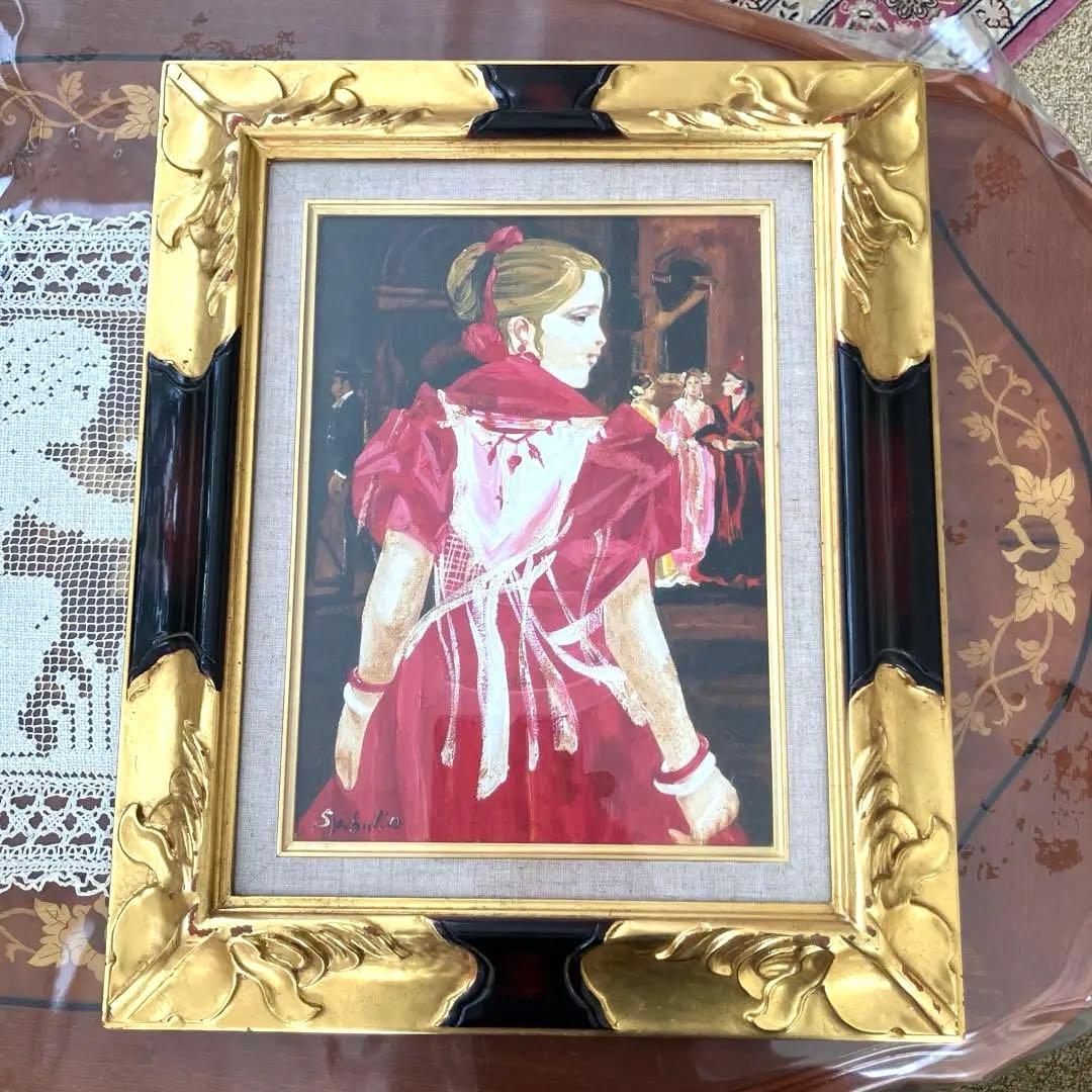 二科会会員・齋藤三郎　人気の赤いドレスの少女