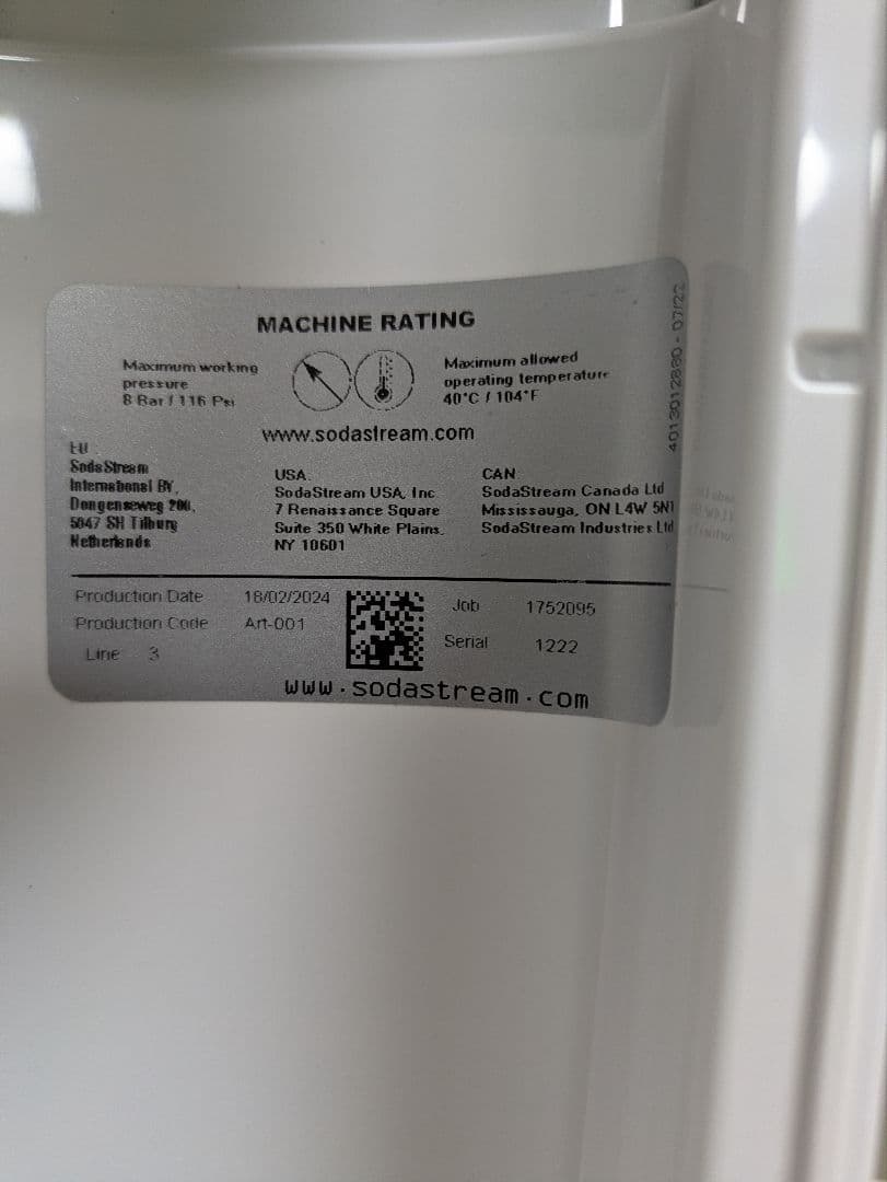 sodastream ART 炭酸水メーカー アート　空シリンダー　ボトル付き
