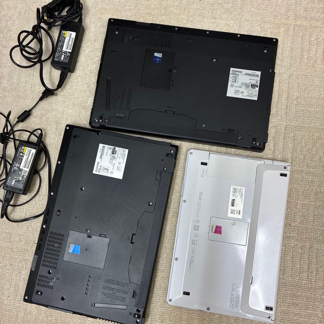 富士通ノート3台セット i5/i3 動作OK AC付