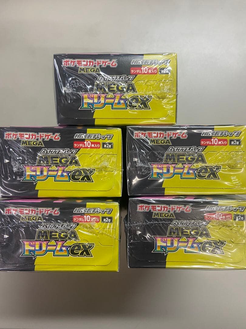 ポケモンカードMEGAドリームex5BOX。