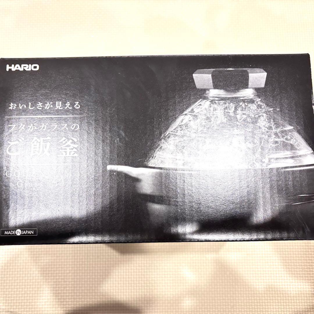 HARIO（ハリオ） ご飯釜 フタがガラスで中が見えるタイプ 2~3合用