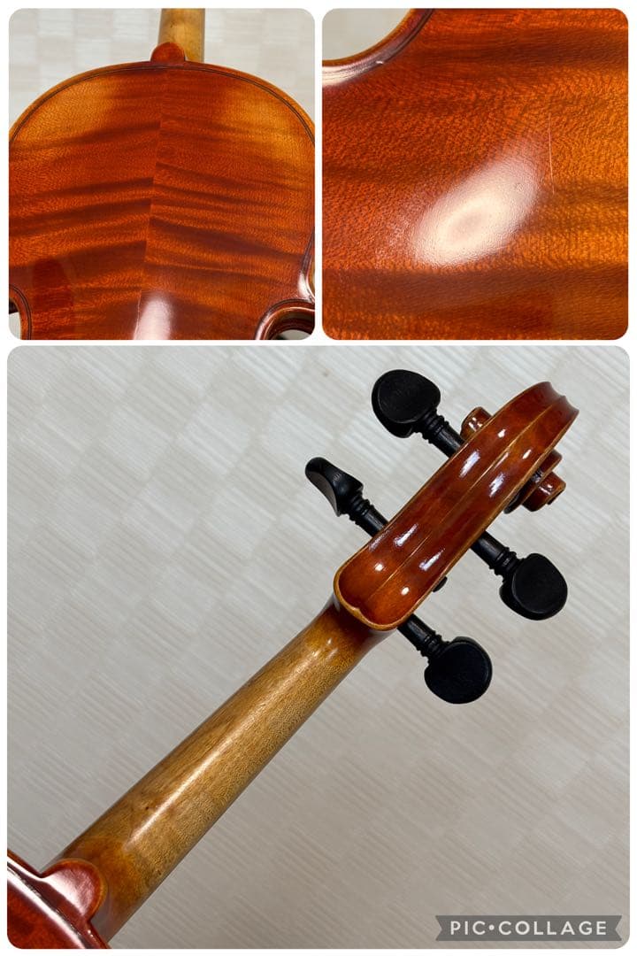 【弦張り替え済み】スズキ　バイオリン　No.520 3/4 1990年　虎杢