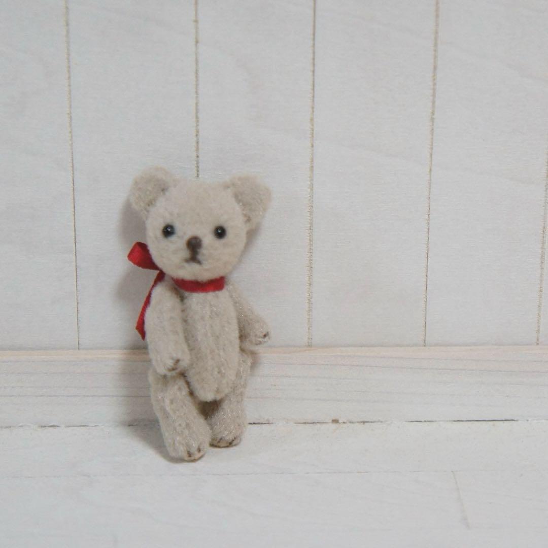 3.5cm ミニミニクマちゃん (グレージュ)