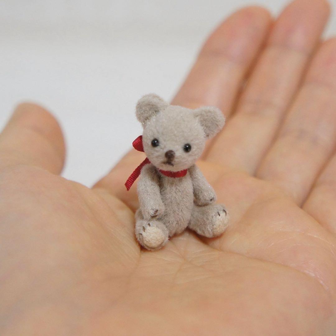 3.5cm ミニミニクマちゃん (グレージュ)