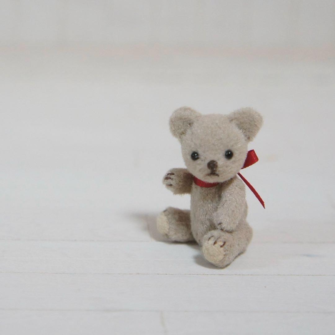 3.5cm ミニミニクマちゃん (グレージュ)