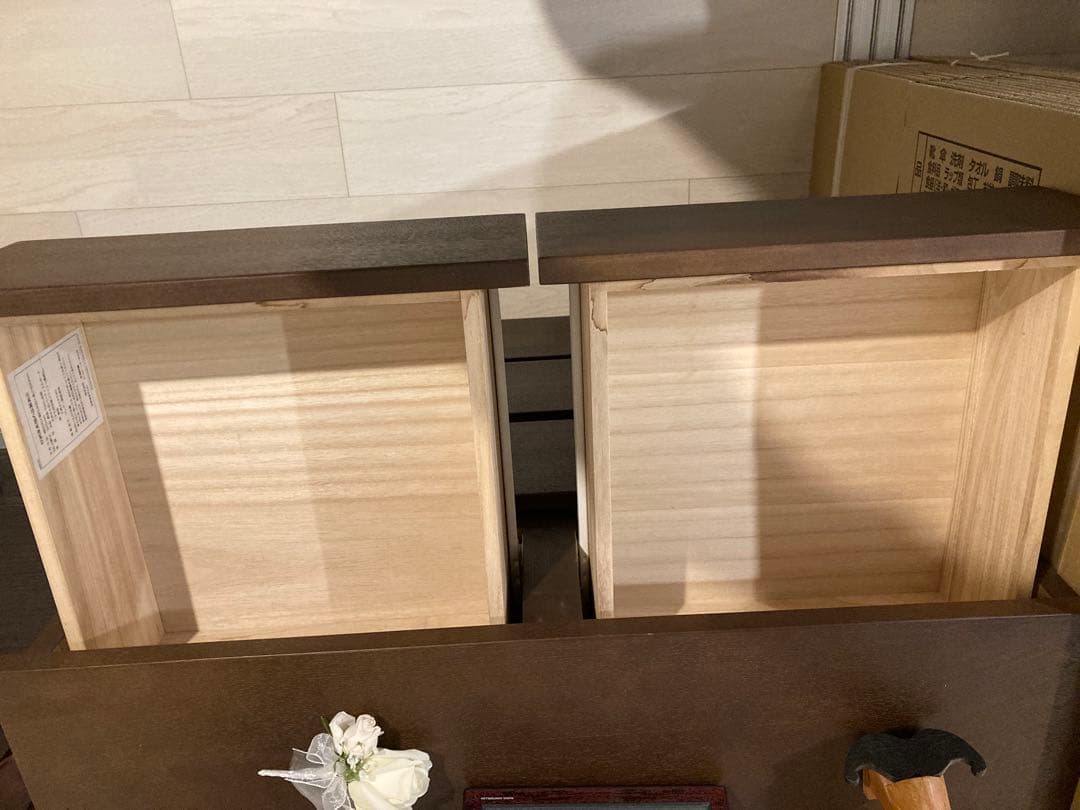 無印　タンス　タモ材