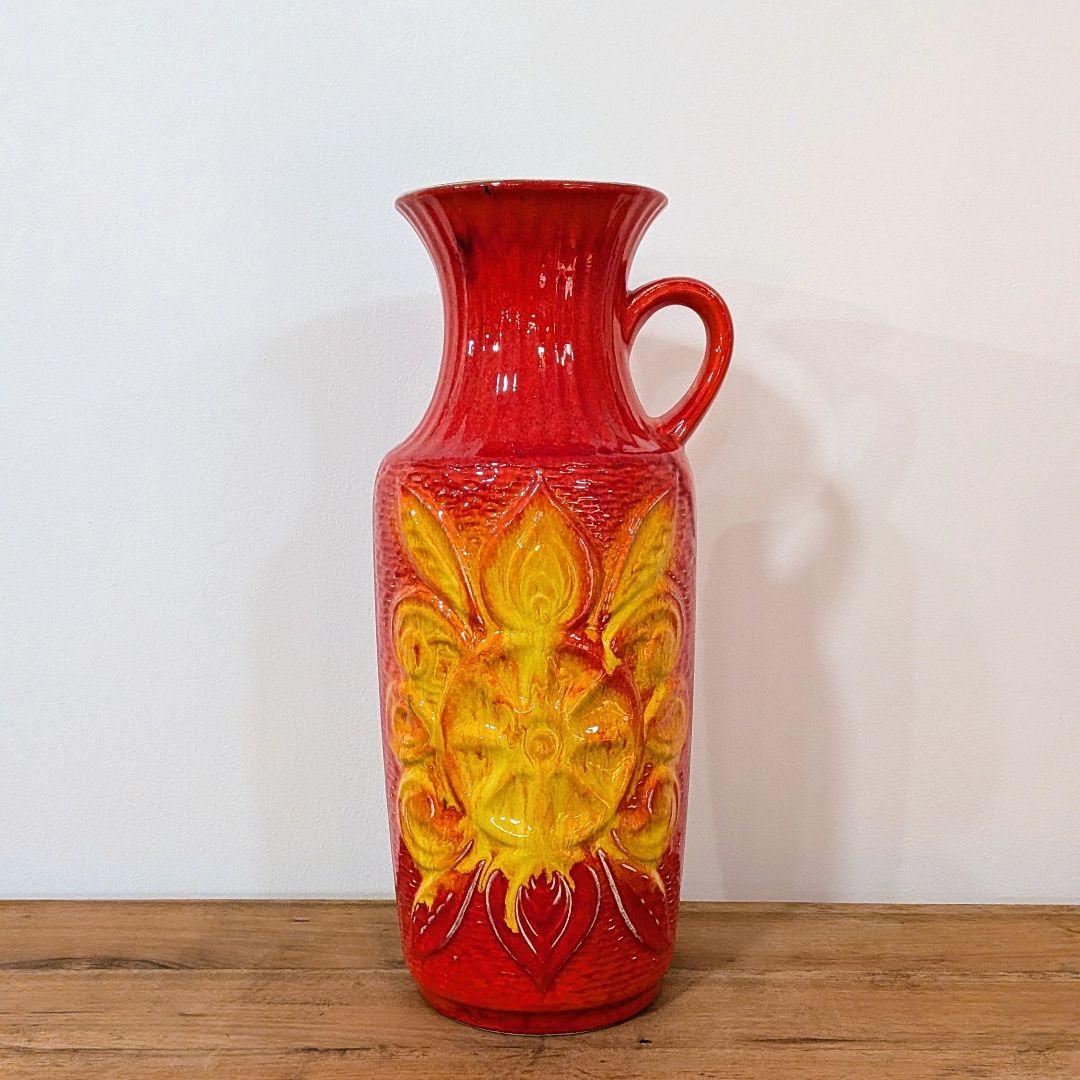 西ドイツ陶器　Fat Lava　ミッドセンチュリー　花器