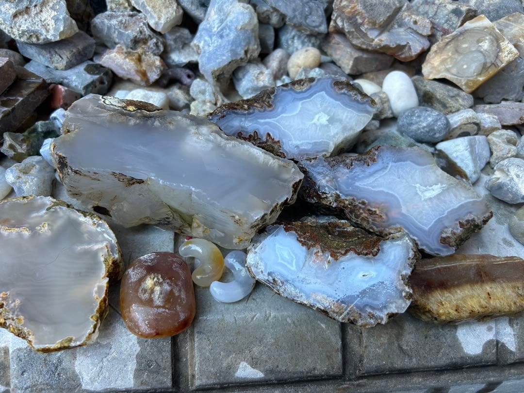 錦石　青森産　青メノウルース