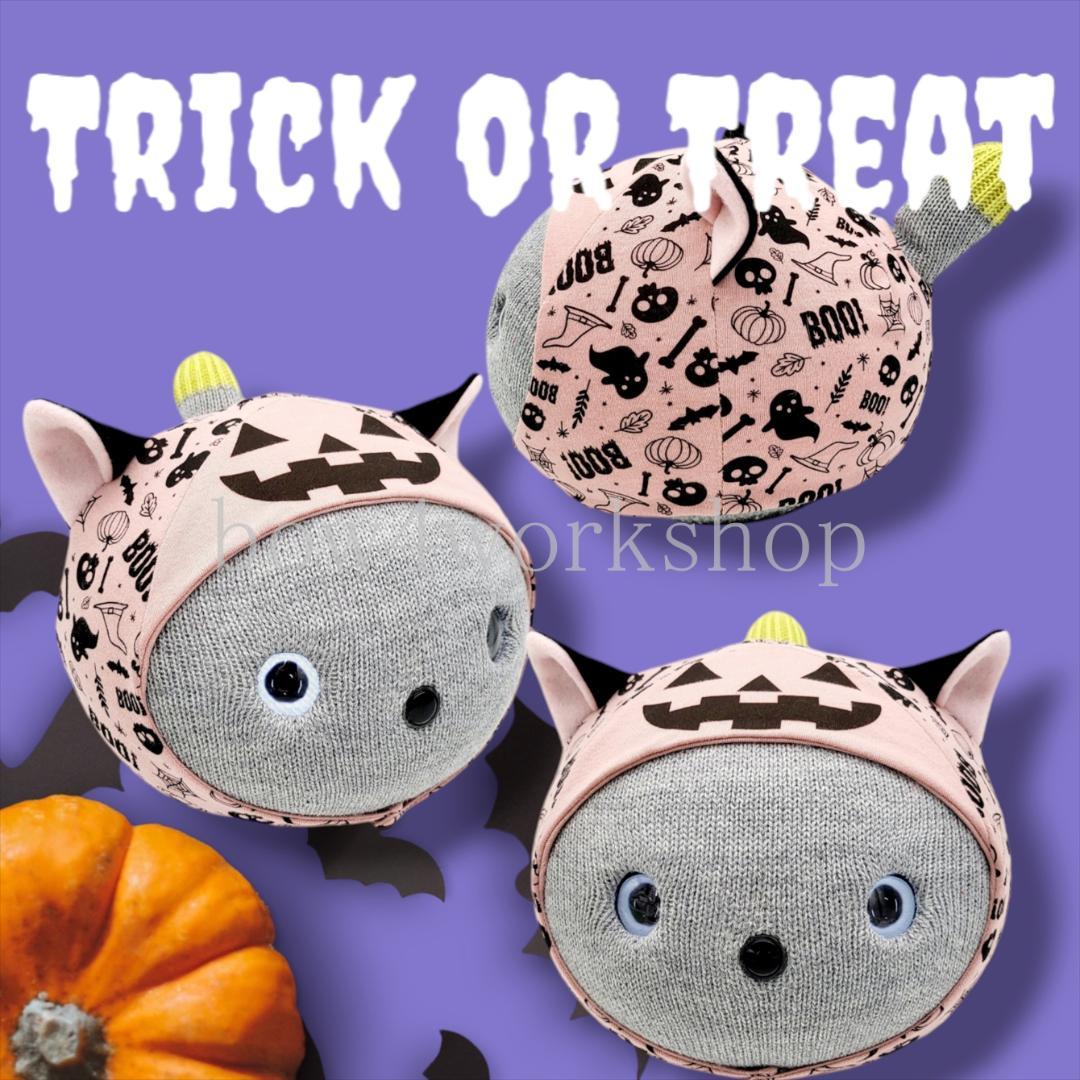 NICOBO（ニコボ）の服ハンドメイド  ハロウィン総柄プリント服 （猫耳付き）