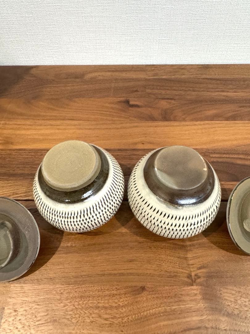 【新品未使用】小鹿田焼　1合薬味壺セット