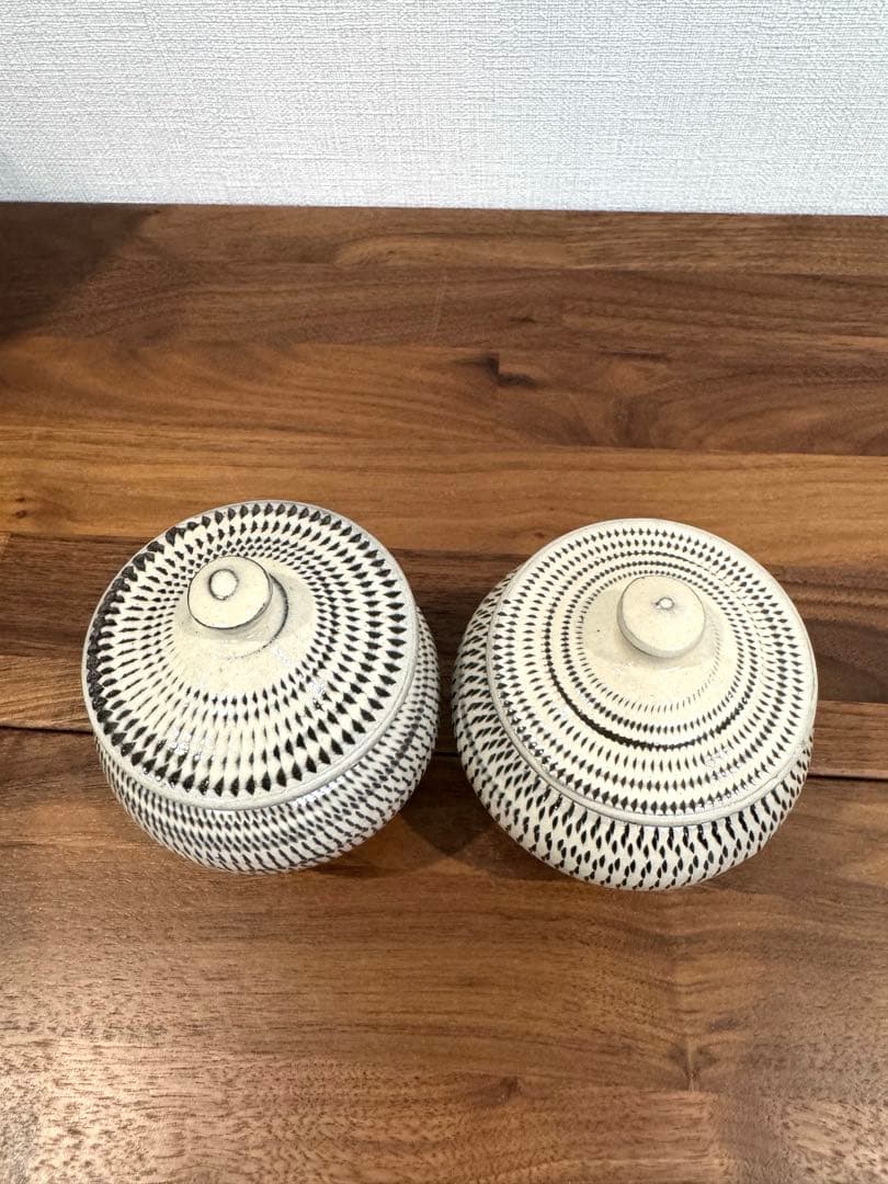 【新品未使用】小鹿田焼　1合薬味壺セット