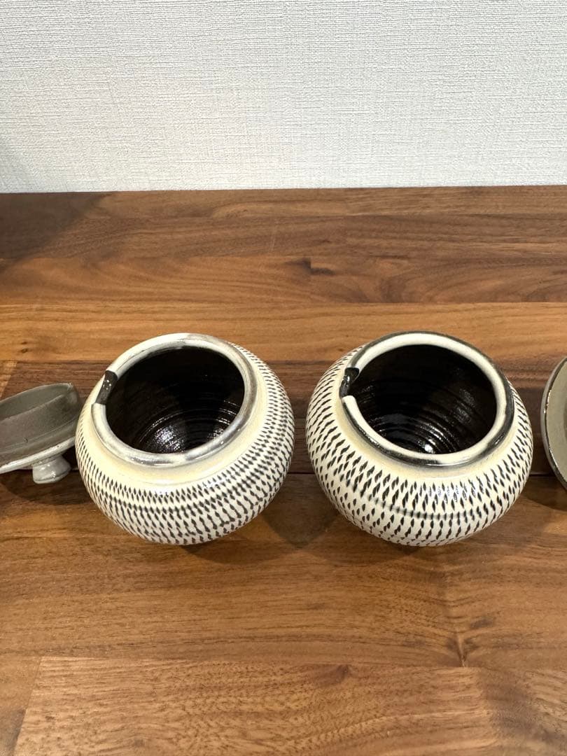 【新品未使用】小鹿田焼　1合薬味壺セット