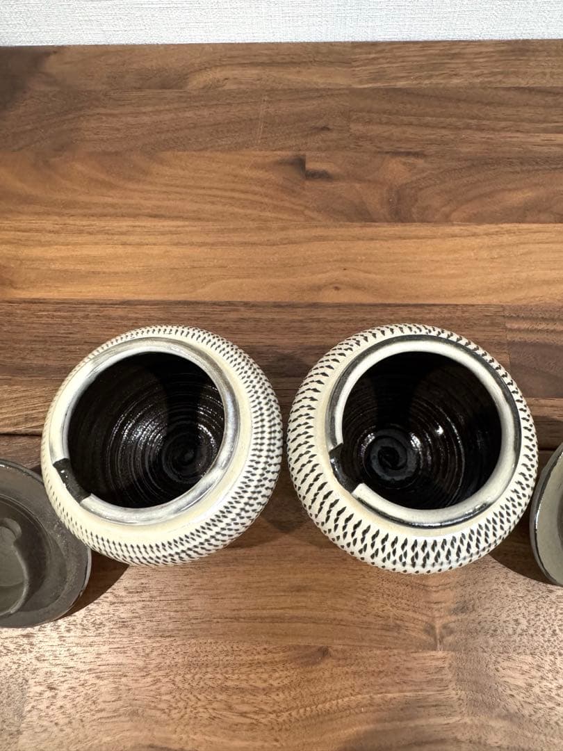 【新品未使用】小鹿田焼　1合薬味壺セット