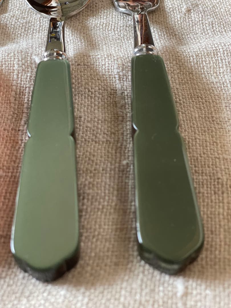 SABRE サーブル スプーン & フォーク 4本 19.5㎝ ピンク カーキ