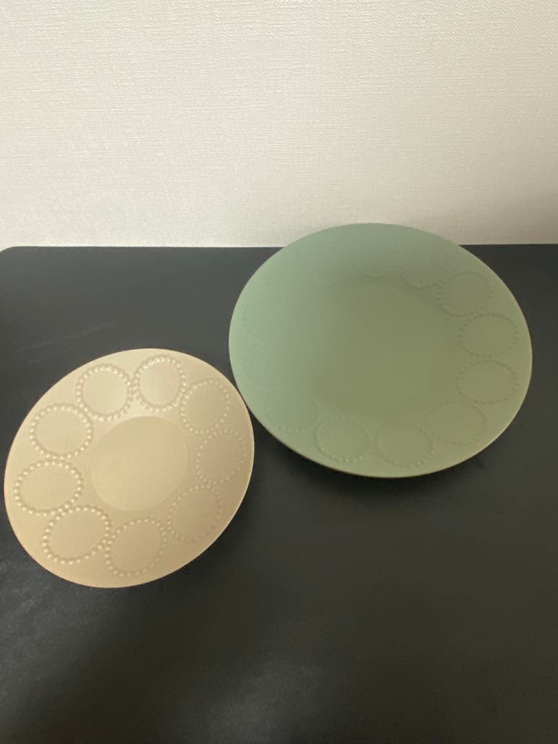 新品mina perhonen グリーン 大ブラウン小　２枚セットミナペルホネン