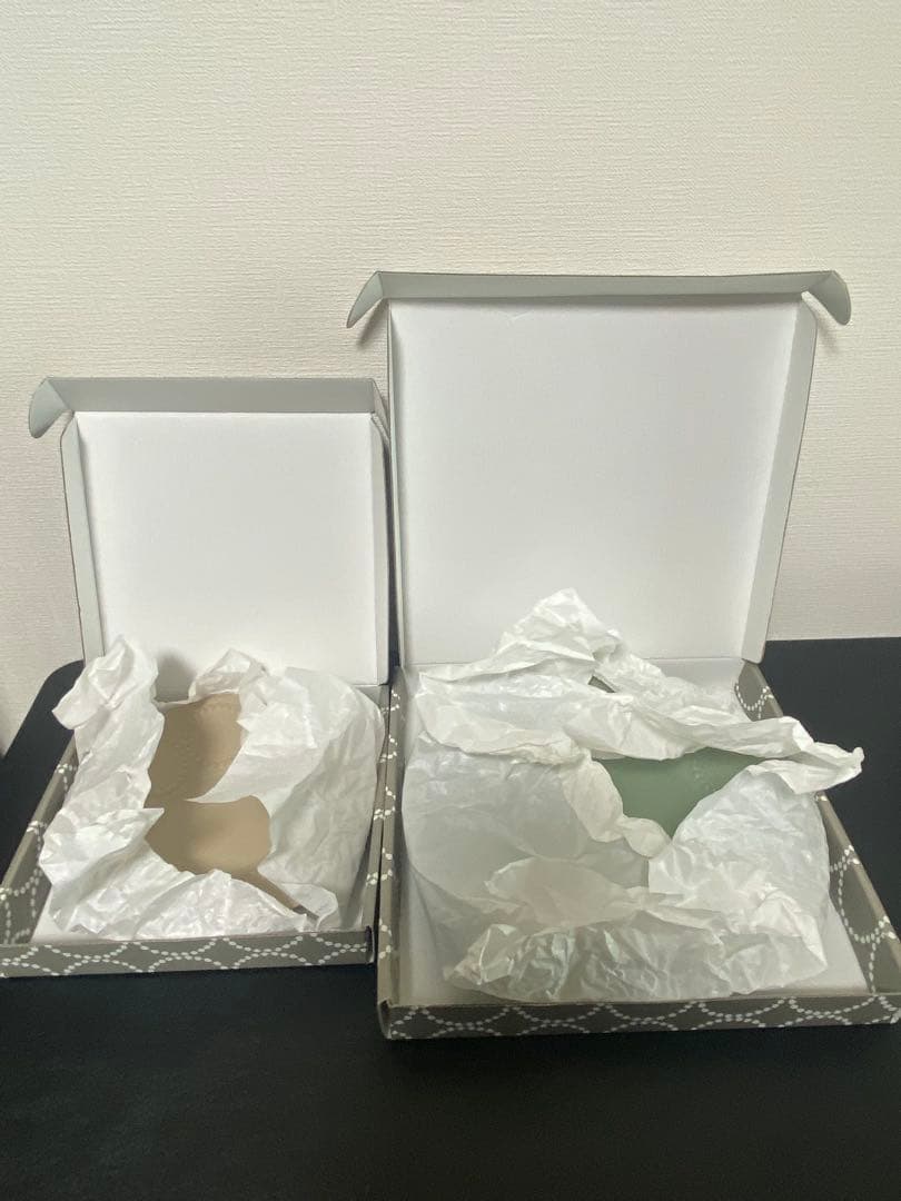 新品mina perhonen グリーン 大ブラウン小　２枚セットミナペルホネン