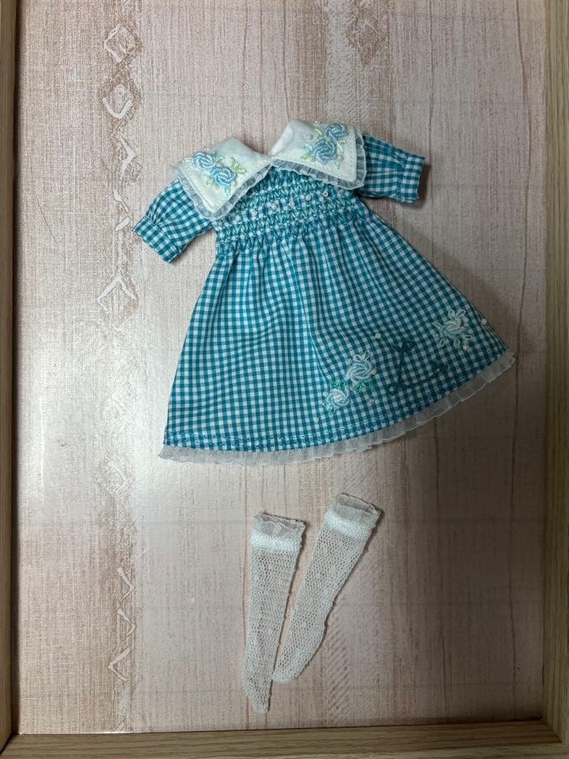 リカちゃんハンドメイド服　うさぎのミニワンピース双子ちゃんセット