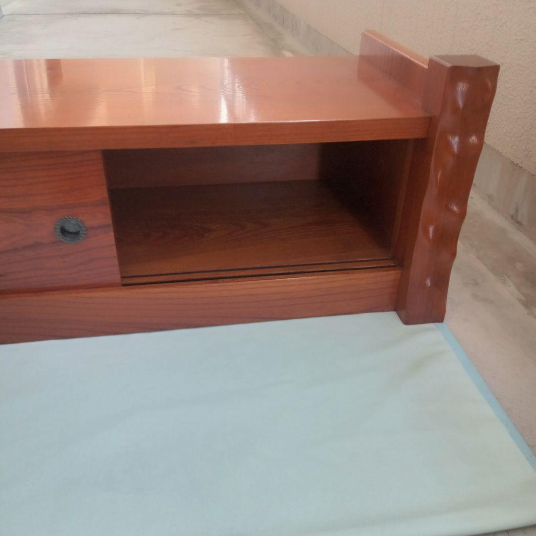 ​【美品】曙工芸 アケボノ 文机 ローボード 和家具 梅彫刻 飾り棚